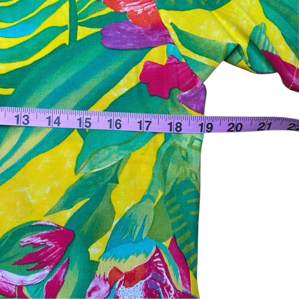 Vintge Karen Kane Tropical Floral Print Top Size 4 B0080 - Picture 6 of 10